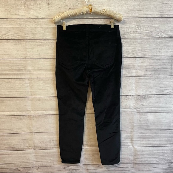 NWT J. Crew Toothpick Skinny Velvet Black Pants - Picture 3 of 6